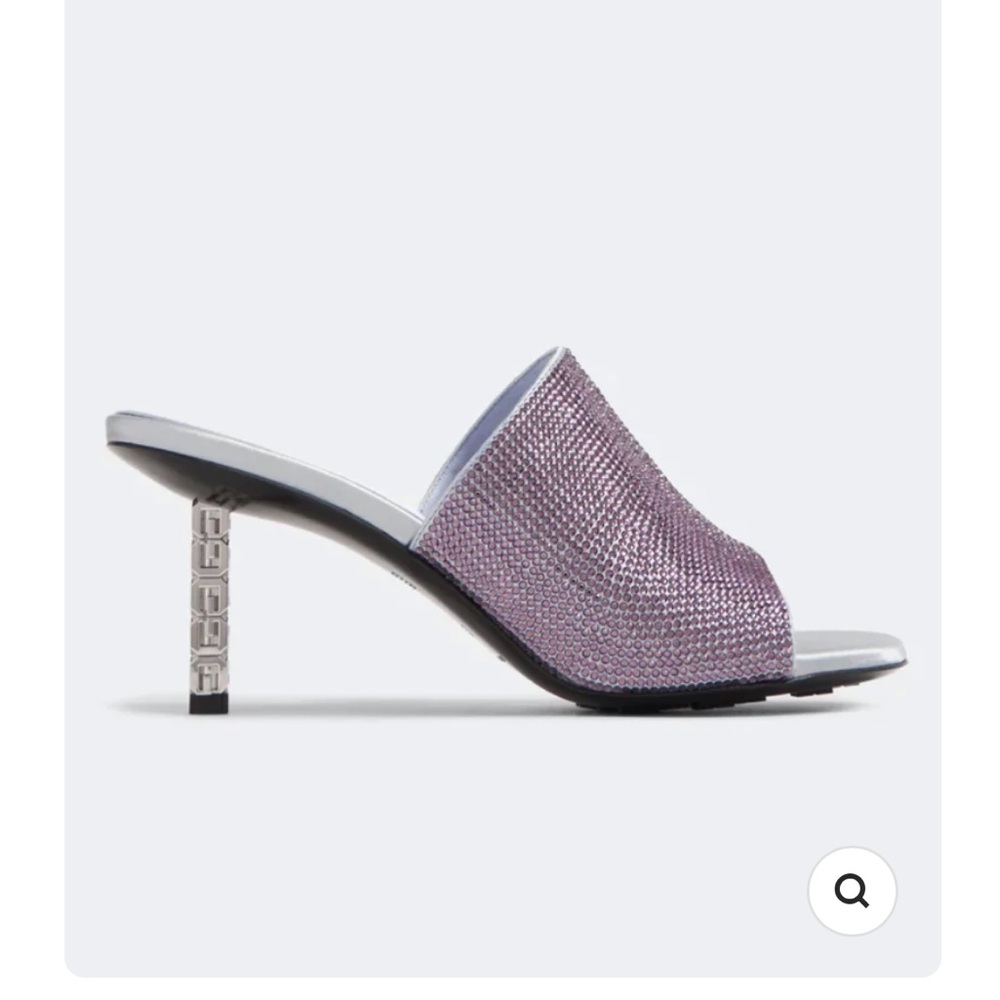 Givenchy G cube Lavender shimmer 70mm Mules